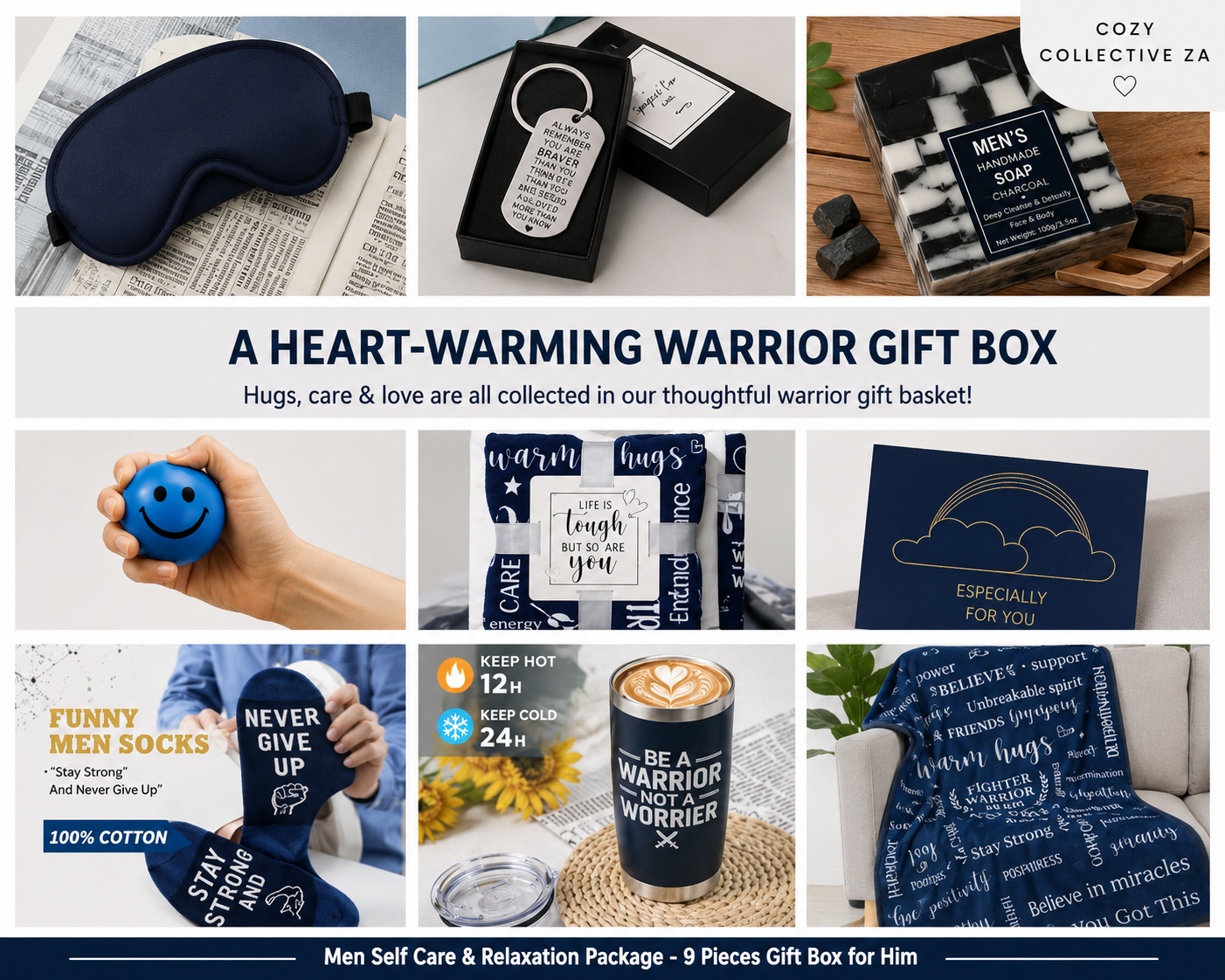 The Dad Comfort Gift Box| 9-Piece Relaxation & Self-Care Set