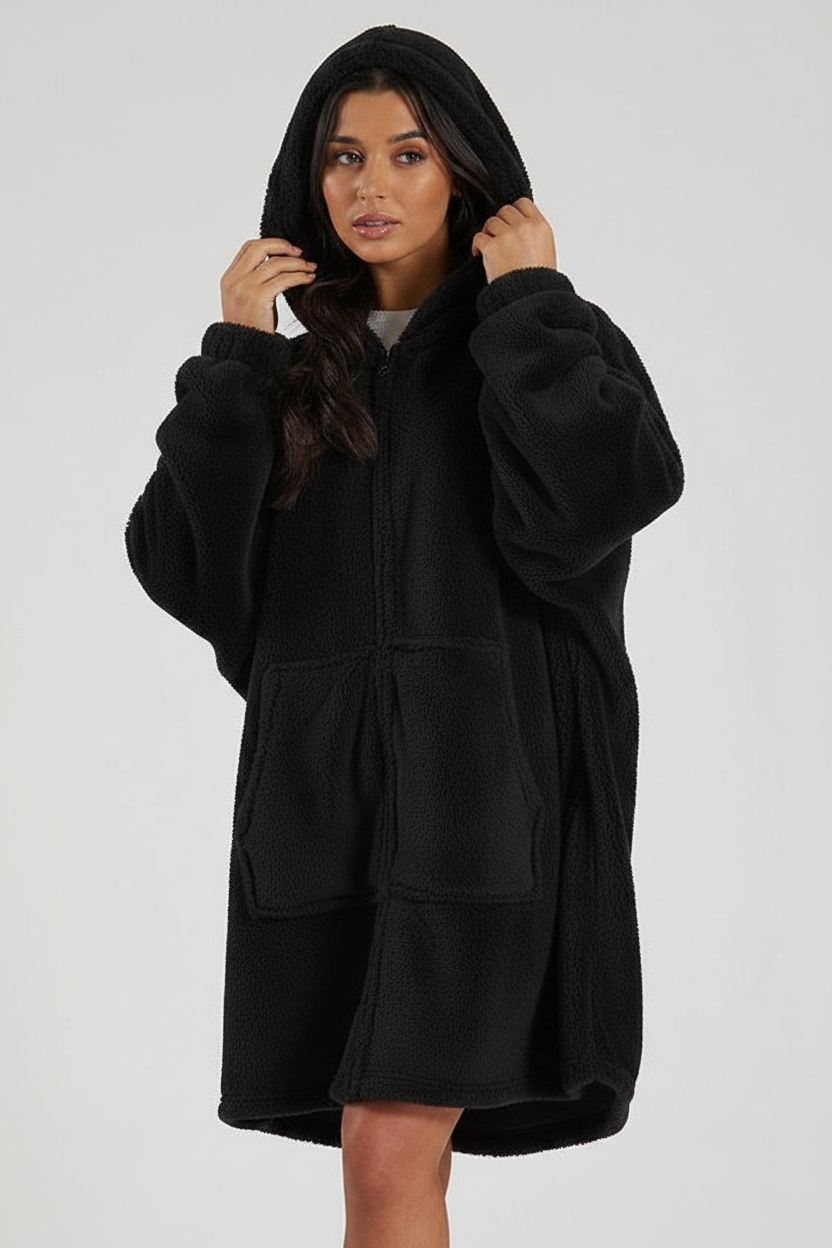 Zip-Up Knee-Length Huggle Blanket
