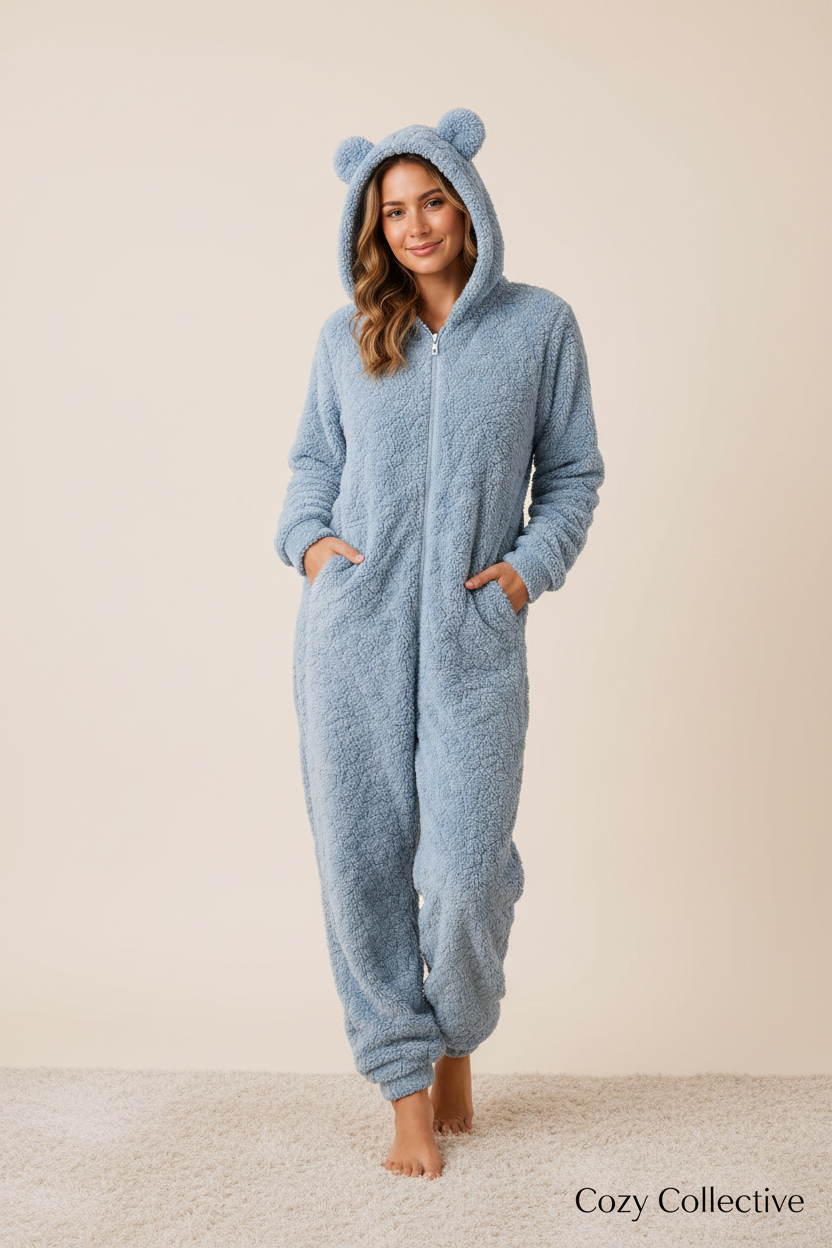 Blue Winter Onesie - Branded Cozy Collective