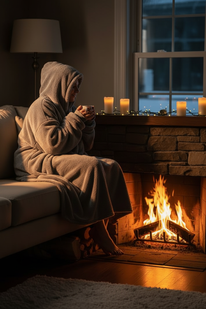 Cozy Collective Facing Fireplace