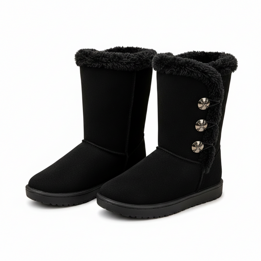 Cozy Winter Boots - Black Collection Image White Background