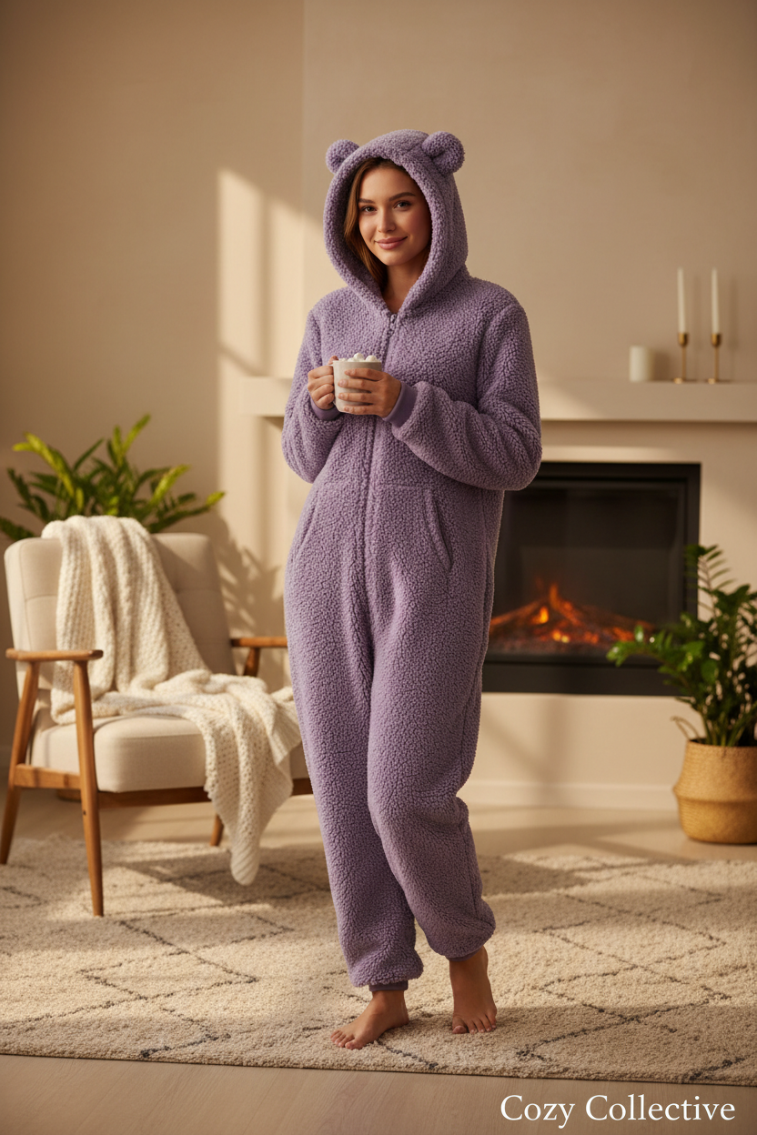 Lilac Winter Onesie - Cozy Collective