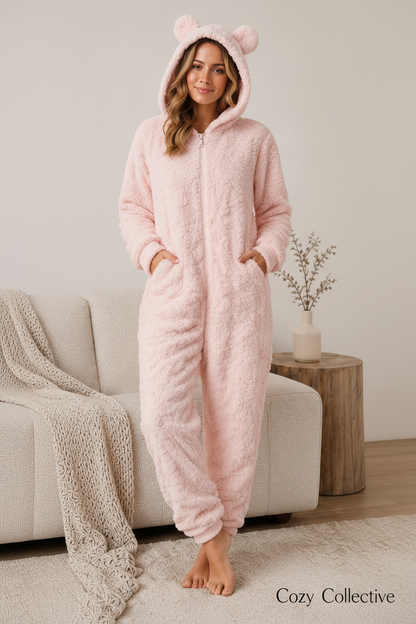 Pink Winter Onesie - Branded Cozy Collective