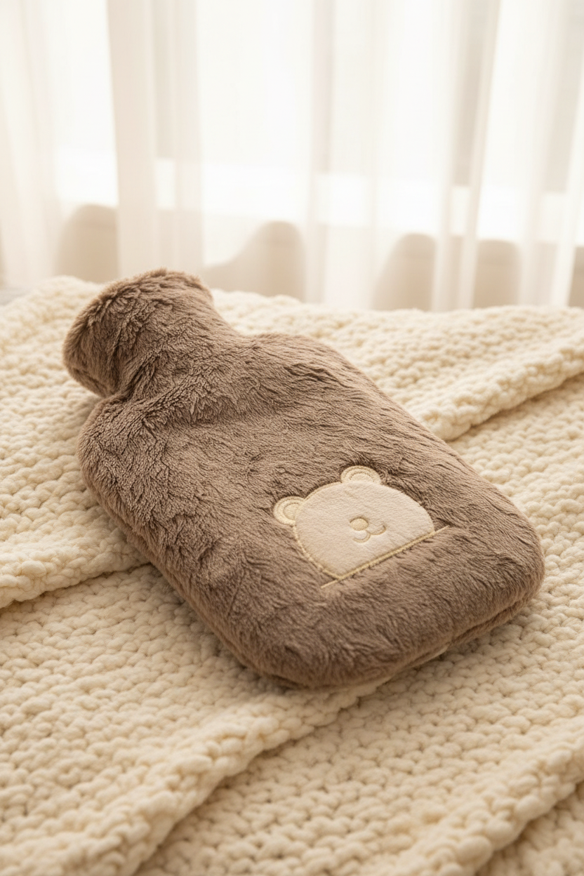 Taupe Plush Hot Water Bottle